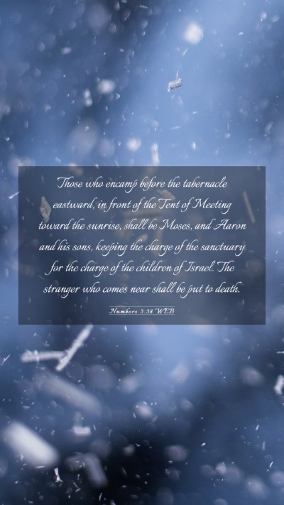 Picture 03 - Numbers 3:38 WEB Mobile Phone Wallpaper - Those who encamp before the tabernacle eastward, - Mobile Bible Verse Wallpaper