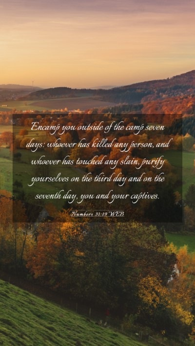 Picture 03 - Numbers 31:19 WEB Mobile Phone Wallpaper - Encamp you outside of the camp seven days: - Mobile Bible Verse Wallpaper