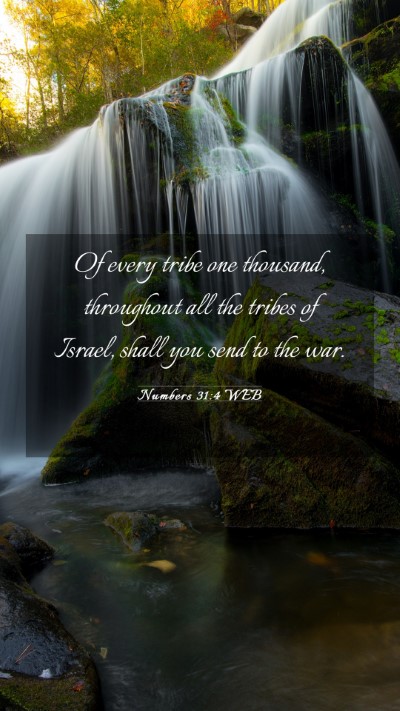Picture 03 - Numbers 31:4 WEB Mobile Phone Wallpaper - Of every tribe one thousand, throughout all the - Mobile Bible Verse Wallpaper