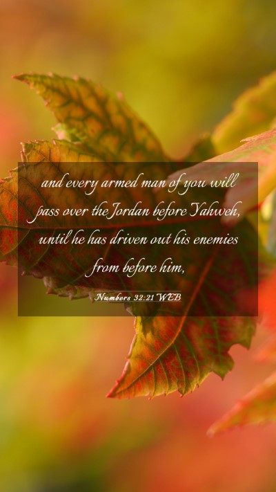 Picture 03 - Numbers 32:21 WEB Mobile Phone Wallpaper - and every armed man of you will pass over the - Mobile Bible Verse Wallpaper