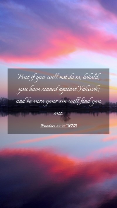 Picture 03 - Numbers 32:23 WEB Mobile Phone Wallpaper - But if you will not do so, behold, you have - Mobile Bible Verse Wallpaper