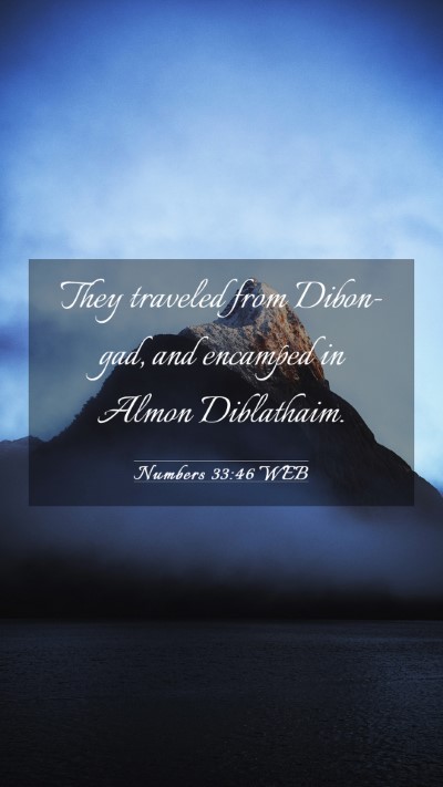 Picture 03 - Numbers 33:46 WEB Mobile Phone Wallpaper - They traveled from Dibon-gad, and encamped in - Mobile Bible Verse Wallpaper