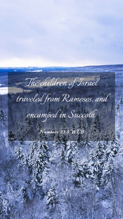 Picture 03 - Numbers 33:5 WEB Mobile Phone Wallpaper - The children of Israel traveled from Rameses, and - Mobile Bible Verse Wallpaper