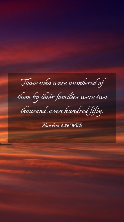 Picture 03 - Numbers 4:36 WEB Mobile Phone Wallpaper - Those who were numbered of them by their families - Mobile Bible Verse Wallpaper