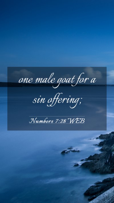 Picture 03 - Numbers 7:28 WEB Mobile Phone Wallpaper - one male goat for a sin - Mobile Bible Verse Wallpaper