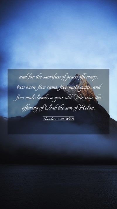 Picture 03 - Numbers 7:29 WEB Mobile Phone Wallpaper - and for the sacrifice of peace offerings, two - Mobile Bible Verse Wallpaper