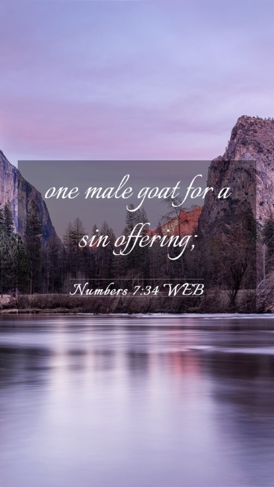 Picture 03 - Numbers 7:34 WEB Mobile Phone Wallpaper - one male goat for a sin - Mobile Bible Verse Wallpaper