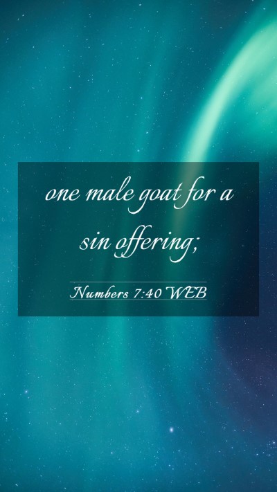 Picture 03 - Numbers 7:40 WEB Mobile Phone Wallpaper - one male goat for a sin - Mobile Bible Verse Wallpaper
