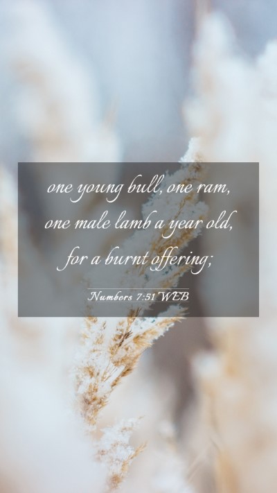 Picture 03 - Numbers 7:51 WEB Mobile Phone Wallpaper - one young bull, one ram, one male lamb a year - Mobile Bible Verse Wallpaper