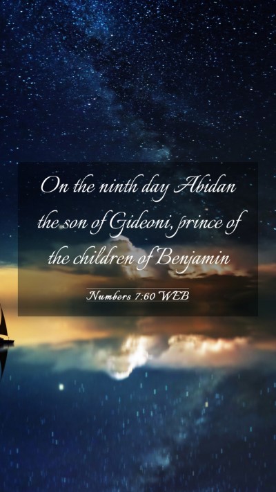 Picture 03 - Numbers 7:60 WEB Mobile Phone Wallpaper - On the ninth day Abidan the son of Gideoni, - Mobile Bible Verse Wallpaper