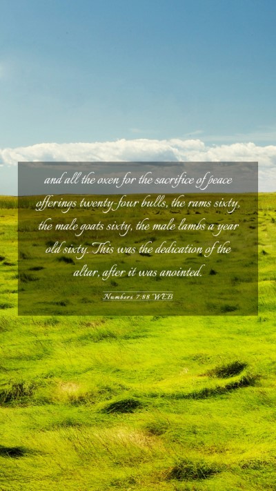 Picture 03 - Numbers 7:88 WEB Mobile Phone Wallpaper - and all the oxen for the sacrifice of peace - Mobile Bible Verse Wallpaper