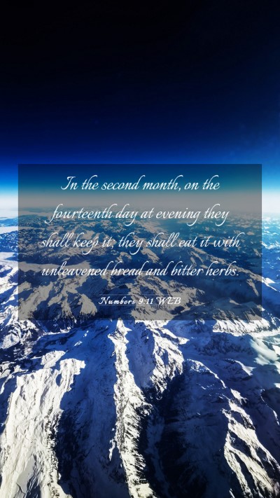 Picture 03 - Numbers 9:11 WEB Mobile Phone Wallpaper - In the second month, on the fourteenth day at - Mobile Bible Verse Wallpaper
