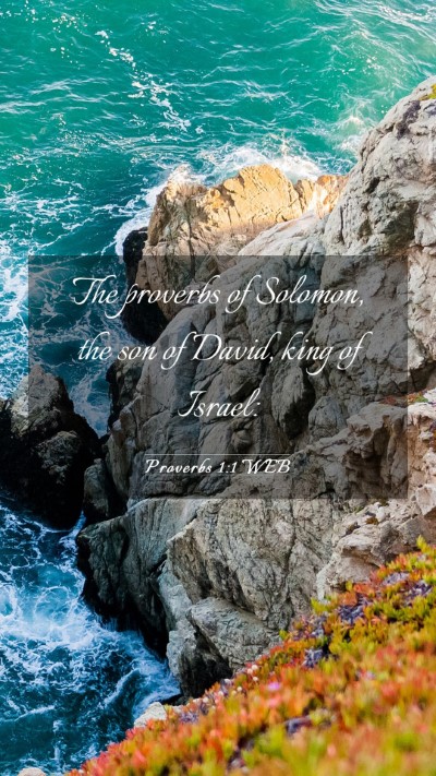 Picture 03 - Proverbs 1:1 WEB Mobile Phone Wallpaper - The proverbs of Solomon, the son of David, king - Mobile Bible Verse Wallpaper