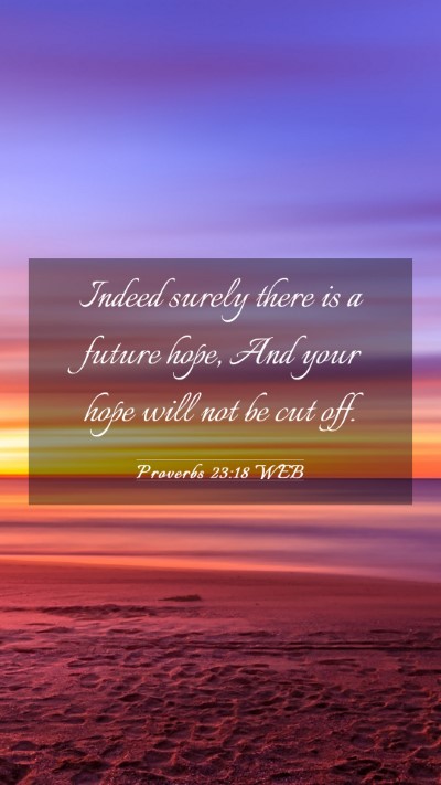 Picture 03 - Proverbs 23:18 WEB Mobile Phone Wallpaper - Indeed surely there is a future hope, And your - Mobile Bible Verse Wallpaper
