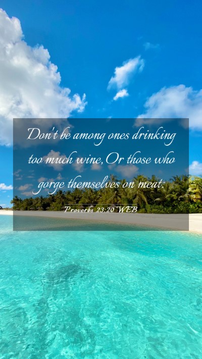 Picture 03 - Proverbs 23:20 WEB Mobile Phone Wallpaper - Don't be among ones drinking too much wine, Or - Mobile Bible Verse Wallpaper