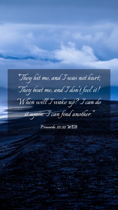Picture 03 - Proverbs 23:35 WEB Mobile Phone Wallpaper - 