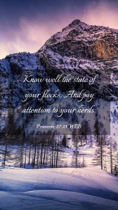 Picture 03 - Proverbs 27:23 WEB Mobile Phone Wallpaper - Know well the state of your flocks, And pay - Mobile Bible Verse Wallpaper