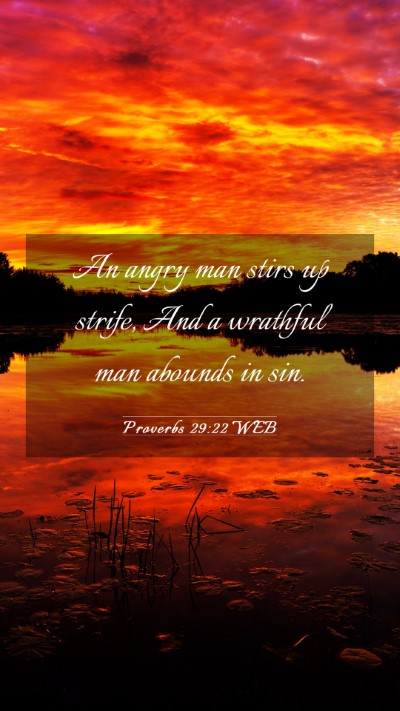 Picture 03 - Proverbs 29:22 WEB Mobile Phone Wallpaper - An angry man stirs up strife, And a wrathful man - Mobile Bible Verse Wallpaper