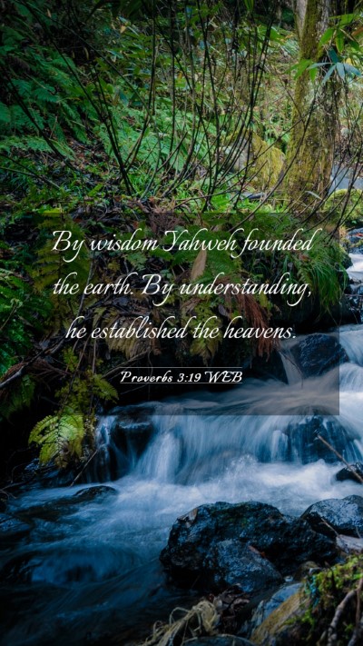 Picture 03 - Proverbs 3:19 WEB Mobile Phone Wallpaper - By wisdom Yahweh founded the earth. By - Mobile Bible Verse Wallpaper