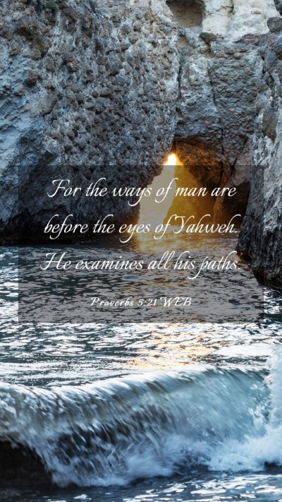 Picture 03 - Proverbs 5:21 WEB Mobile Phone Wallpaper - For the ways of man are before the eyes of - Mobile Bible Verse Wallpaper