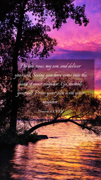 Picture 03 - Proverbs 6:3 WEB Mobile Phone Wallpaper - Do this now, my son, and deliver yourself, Seeing - Mobile Bible Verse Wallpaper