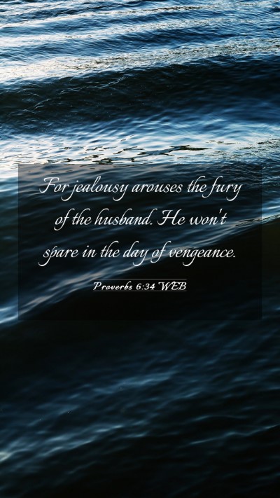 Picture 03 - Proverbs 6:34 WEB Mobile Phone Wallpaper - For jealousy arouses the fury of the husband. He - Mobile Bible Verse Wallpaper