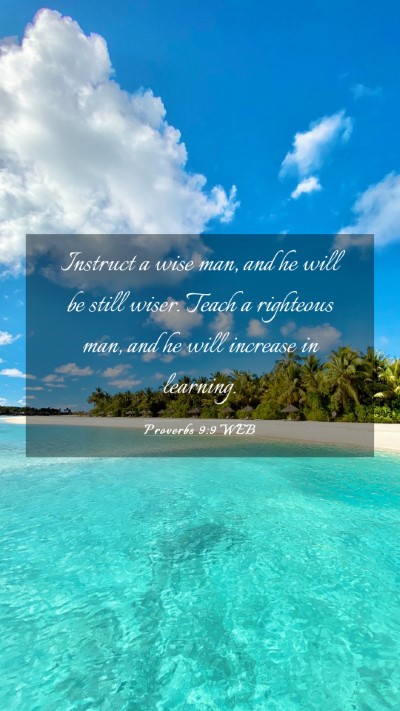 Picture 03 - Proverbs 9:9 WEB Mobile Phone Wallpaper - Instruct a wise man, and he will be still wiser. - Mobile Bible Verse Wallpaper
