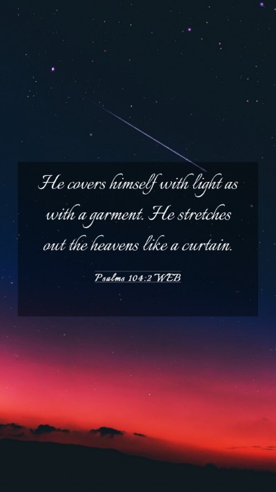 Picture 03 - Psalms 104:2 WEB Mobile Phone Wallpaper - He covers himself with light as with a garment. - Mobile Bible Verse Wallpaper