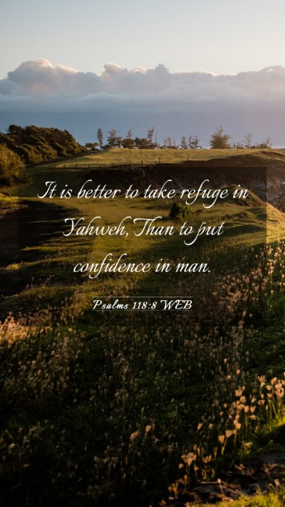 Picture 03 - Psalms 118:8 WEB Mobile Phone Wallpaper - It is better to take refuge in Yahweh, Than to - Mobile Bible Verse Wallpaper