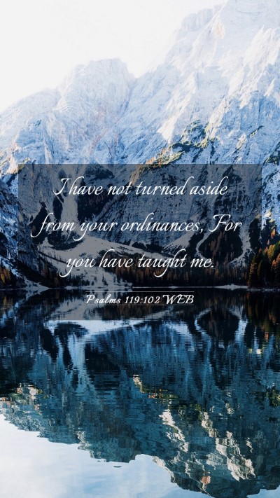 Picture 03 - Psalms 119:102 WEB Mobile Phone Wallpaper - I have not turned aside from your ordinances, For - Mobile Bible Verse Wallpaper