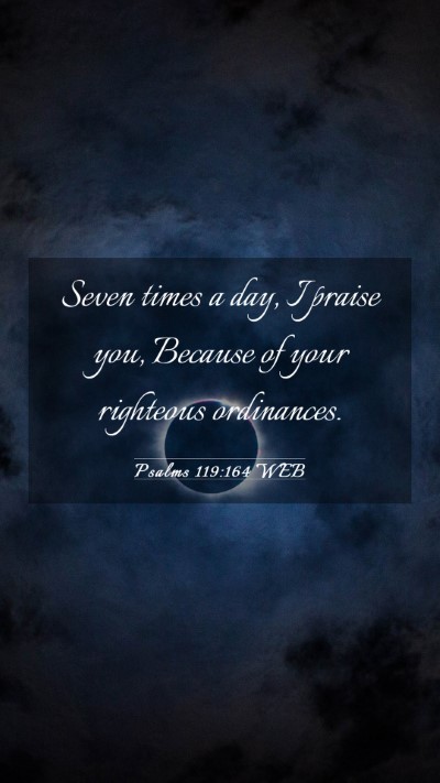Picture 03 - Psalms 119:164 WEB Mobile Phone Wallpaper - Seven times a day, I praise you, Because of your - Mobile Bible Verse Wallpaper