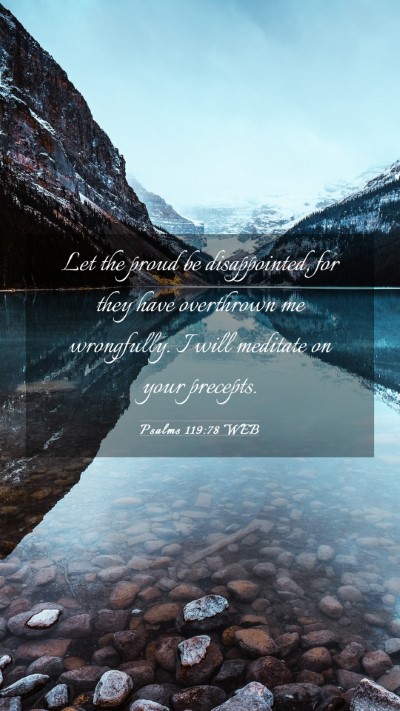 Picture 03 - Psalms 119:78 WEB Mobile Phone Wallpaper - Let the proud be disappointed, for they have - Mobile Bible Verse Wallpaper