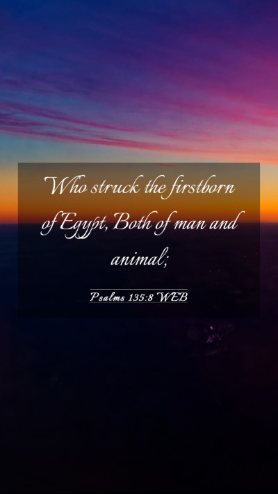 Picture 03 - Psalms 135:8 WEB Mobile Phone Wallpaper - Who struck the firstborn of Egypt, Both of man - Mobile Bible Verse Wallpaper