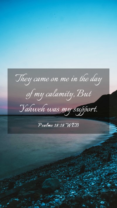 Picture 03 - Psalms 18:18 WEB Mobile Phone Wallpaper - They came on me in the day of my calamity, But - Mobile Bible Verse Wallpaper