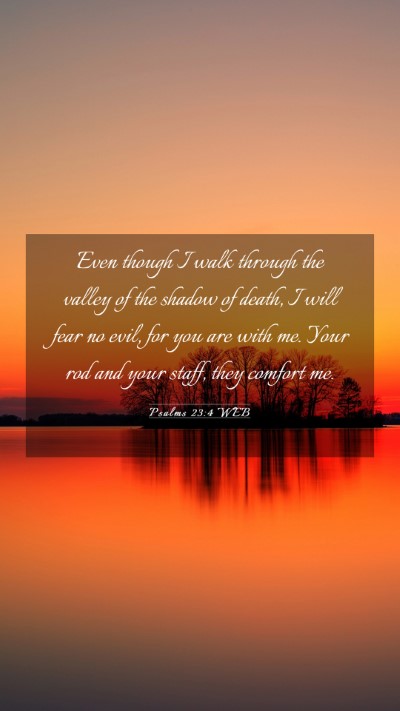 Picture 03 - Psalms 23:4 WEB Mobile Phone Wallpaper - Even though I walk through the valley of the - Mobile Bible Verse Wallpaper