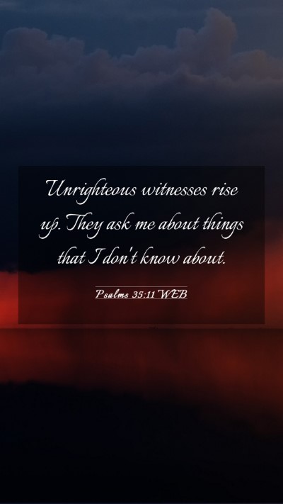 Picture 03 - Psalms 35:11 WEB Mobile Phone Wallpaper - Unrighteous witnesses rise up. They ask me about - Mobile Bible Verse Wallpaper
