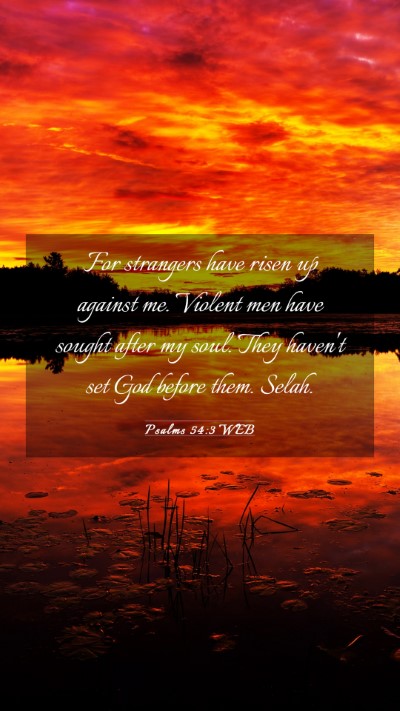 Picture 03 - Psalms 54:3 WEB Mobile Phone Wallpaper - For strangers have risen up against me. Violent - Mobile Bible Verse Wallpaper
