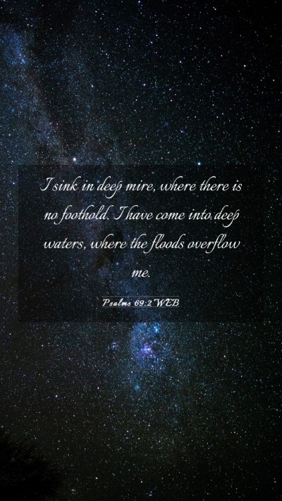 Picture 03 - Psalms 69:2 WEB Mobile Phone Wallpaper - I sink in deep mire, where there is no foothold. - Mobile Bible Verse Wallpaper