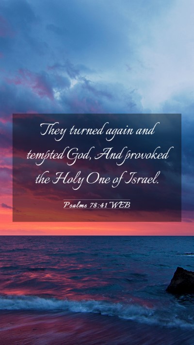 Picture 03 - Psalms 78:41 WEB Mobile Phone Wallpaper - They turned again and tempted God, And provoked - Mobile Bible Verse Wallpaper