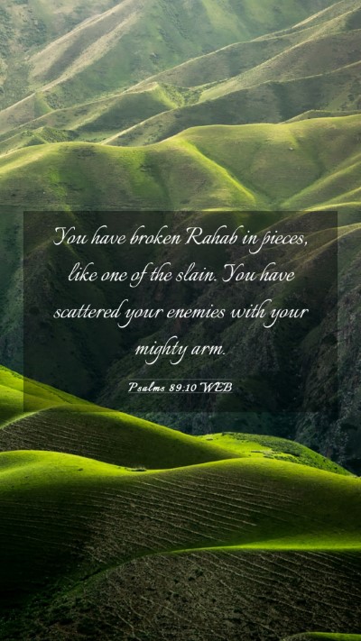 Picture 03 - Psalms 89:10 WEB Mobile Phone Wallpaper - You have broken Rahab in pieces, like one of the - Mobile Bible Verse Wallpaper