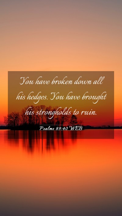 Picture 03 - Psalms 89:40 WEB Mobile Phone Wallpaper - You have broken down all his hedges. You have - Mobile Bible Verse Wallpaper