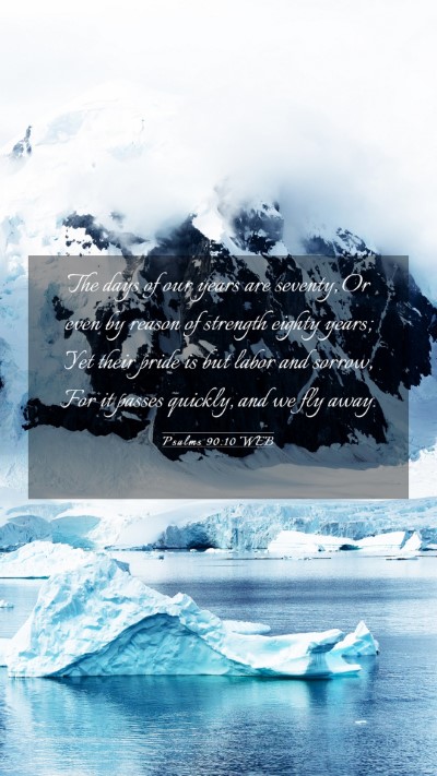 Picture 03 - Psalms 90:10 WEB Mobile Phone Wallpaper - The days of our years are seventy, Or even by - Mobile Bible Verse Wallpaper