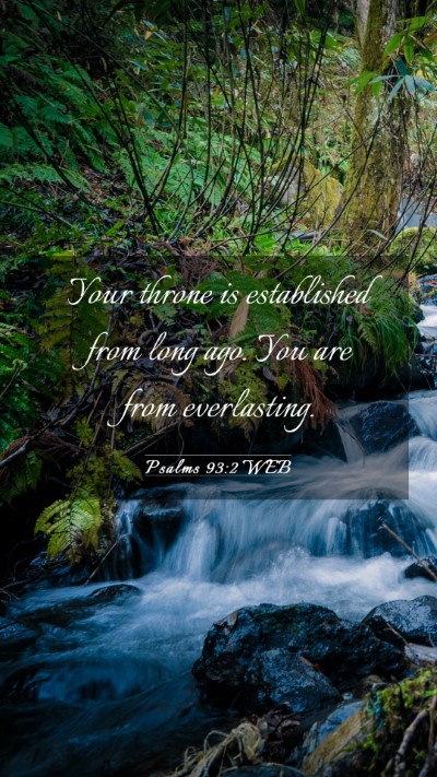 Picture 03 - Psalms 93:2 WEB Mobile Phone Wallpaper - Your throne is established from long ago. You are - Mobile Bible Verse Wallpaper