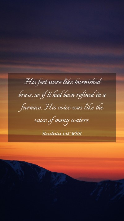 Picture 03 - Revelation 1:15 WEB Mobile Phone Wallpaper - His feet were like burnished brass, as if it had - Mobile Bible Verse Wallpaper