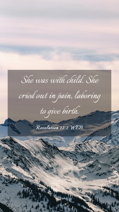 Picture 03 - Revelation 12:2 WEB Mobile Phone Wallpaper - She was with child. She cried out in pain, - Mobile Bible Verse Wallpaper