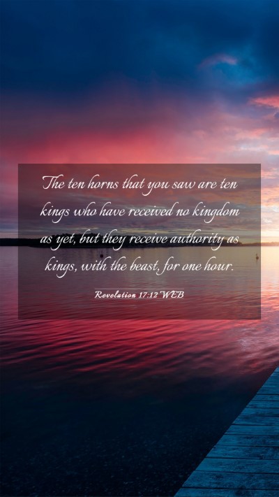 Picture 03 - Revelation 17:12 WEB Mobile Phone Wallpaper - The ten horns that you saw are ten kings who have - Mobile Bible Verse Wallpaper