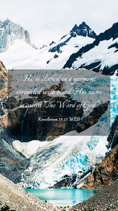 Picture 03 - Revelation 19:13 WEB Mobile Phone Wallpaper - He is clothed in a garment sprinkled with blood. - Mobile Bible Verse Wallpaper