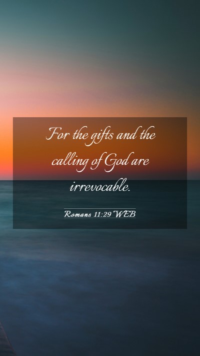 Picture 03 - Romans 11:29 WEB Mobile Phone Wallpaper - For the gifts and the calling of God are - Mobile Bible Verse Wallpaper