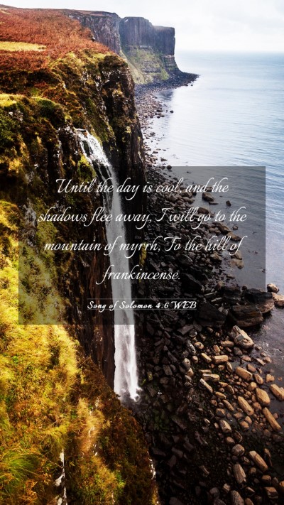 Picture 03 - Song of Solomon 4:6 WEB Mobile Phone Wallpaper - Until the day is cool, and the shadows flee away, - Mobile Bible Verse Wallpaper