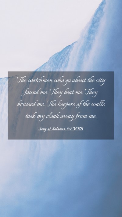 Picture 03 - Song of Solomon 5:7 WEB Mobile Phone Wallpaper - The watchmen who go about the city found me. They - Mobile Bible Verse Wallpaper